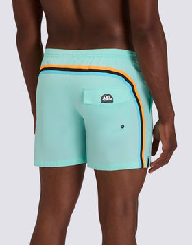 BAÑADOR CON TEJIDO ELÁSTICO, CINTURA ELÁSTICA Y BOLSILLO EXTRAÍBLE