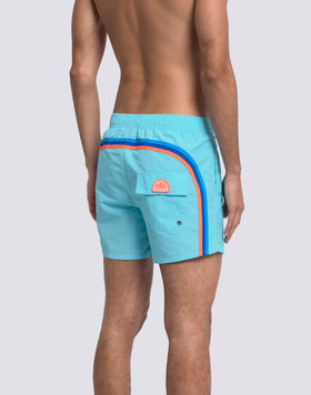COSTUME DA BAGNO UOMO CORTO CON VITA SEMI ELASTICATA ICONIC TAFFETA