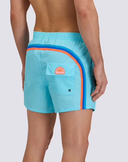 COSTUME DA BAGNO UOMO CORTO CON VITA SEMI ELASTICATA ICONIC TAFFETA