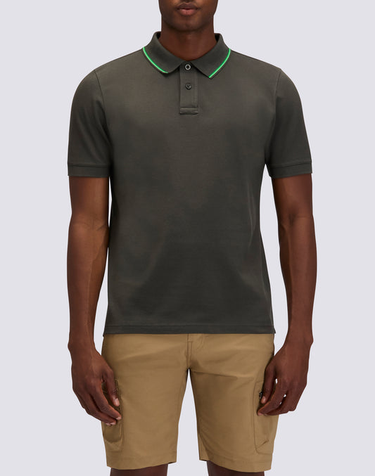 POLO UOMO IN COTONE PIMA PIQUET CON LOGO RICAMATO