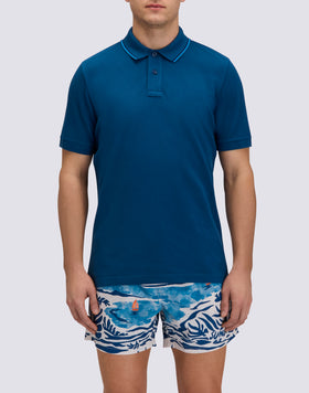 POLO UOMO IN COTONE PIMA PIQUET CON LOGO RICAMATO