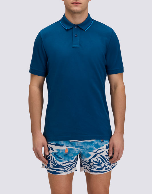 POLO UOMO IN COTONE PIMA PIQUET CON LOGO RICAMATO