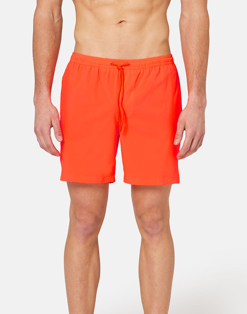 4 WAY STRETCH MID-LENGTH SWIM SHORTS WITH AN ELASTICATED WAISTBAND