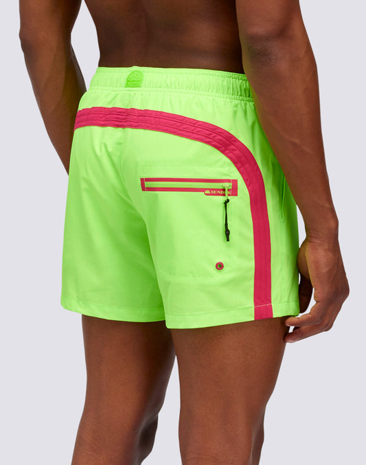 SHORT SWIMSHORTS WITH STRETCH ELASTIC WAIST AND POCKET