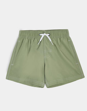 ICONIC TAFFETA STRETCH WAIST SWIM TRUNKS