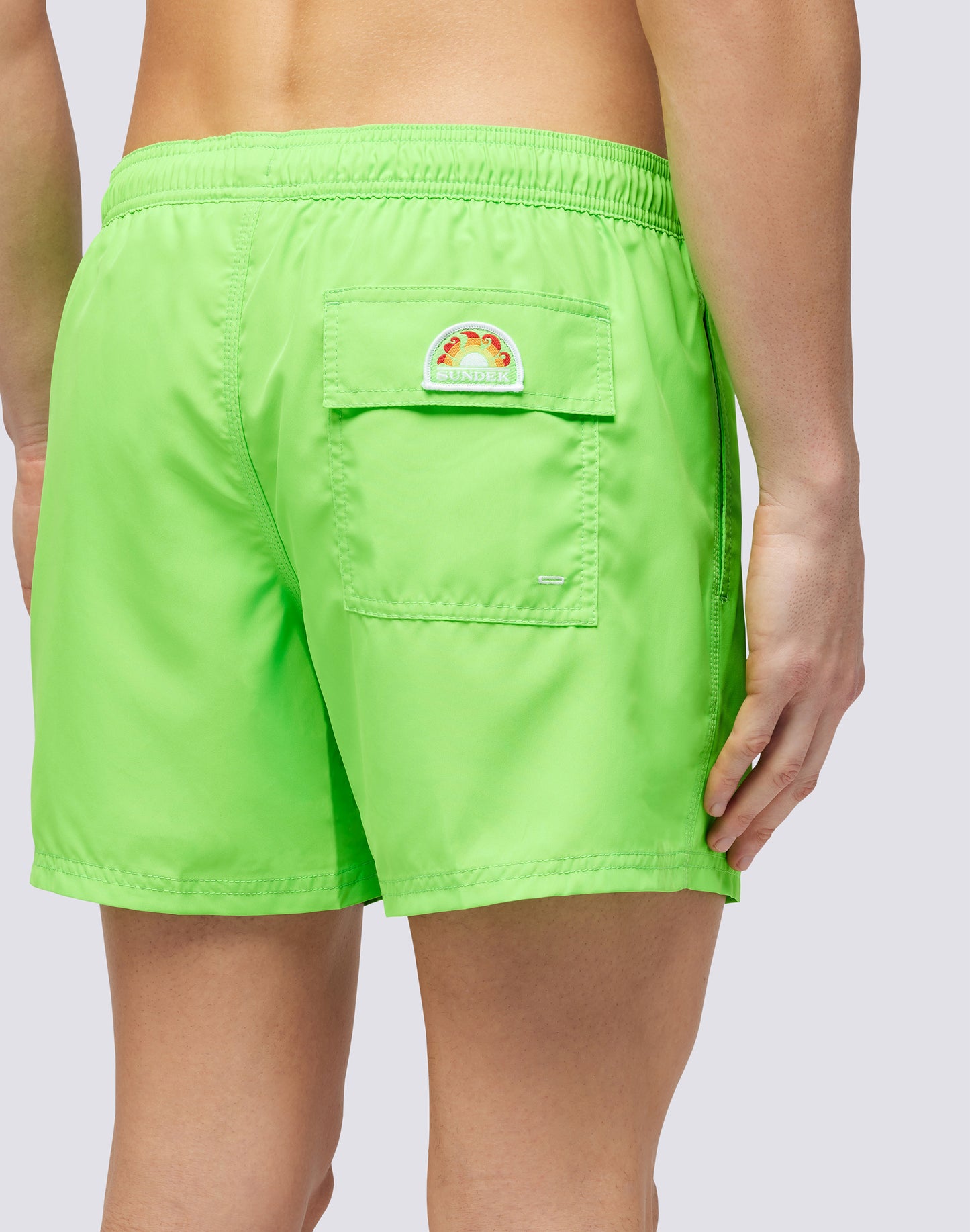 SHORT SWIMSHORTS WITH ELASTIC WAIST IN REPREVE® RECYCLED POLYESTER