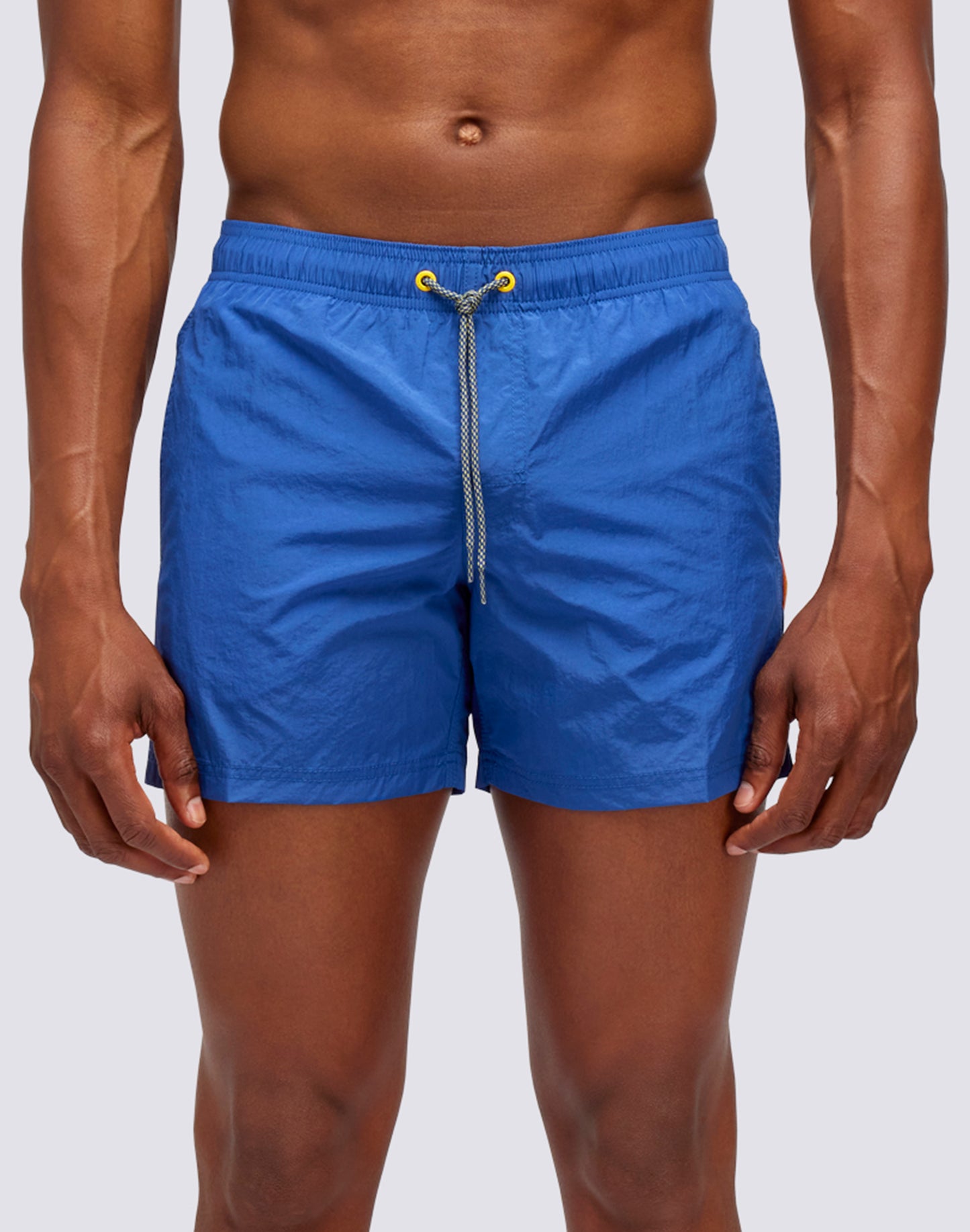 CRINKLED SHORT ELASTIC WAIST SWIMSHORTS