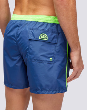 ICONIC TAFFETA SHORT SWIMSHORTS WITH CONTRAST PIPING