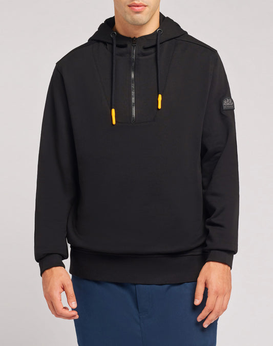 3/4 ZIPPER HOODED SWEATSHIRT