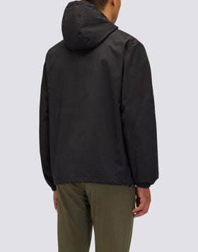 MEN'S SHORT JACKET WITH HOOD IN BONDED FABRIC