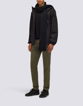 MEN'S SHORT JACKET WITH HOOD IN BONDED FABRIC