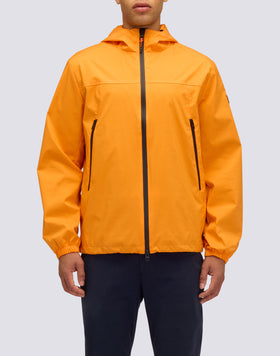 MEN'S SHORT JACKET WITH HOOD IN BONDED FABRIC