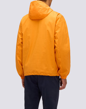 MEN'S SHORT JACKET WITH HOOD IN BONDED FABRIC