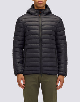 MEN'S 100-GRAM SHORT DOWN JACKET WITH HOOD