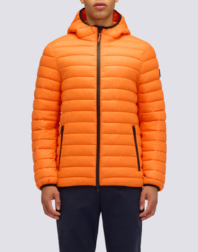 MEN'S 100-GRAM SHORT DOWN JACKET WITH HOOD