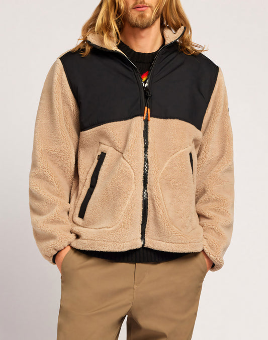 BONDED TEDDY JACKET WITH COLLAR