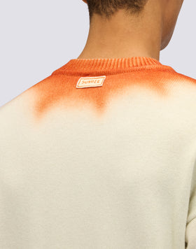 MAGLIONE UNISEX A GIROCOLLO CON INTARSIO MOTIVO FIORE