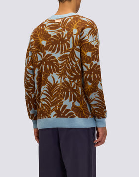 MEN'S CREW NECK SWEATER WITH ALL-OVER GRAPHICS