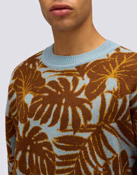 MEN'S CREW NECK SWEATER WITH ALL-OVER GRAPHICS