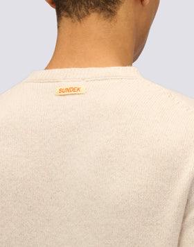 JERSEY DE CUELLO REDONDO PARA HOMBRE EN MEZCLA DE LANA