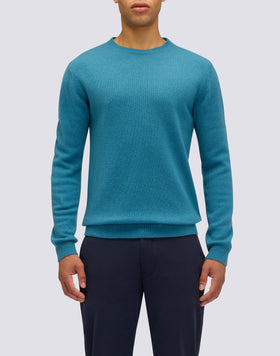 MEN'S CREW NECK SWEATER IN WOOL BLEND