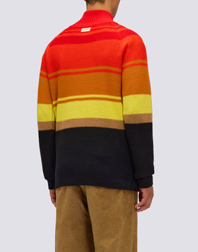 JERSEY DE CUELLO ALTO PARA HOMBRE CON CREMALLERA DE 3/4 Y RAYAS HERITAGE