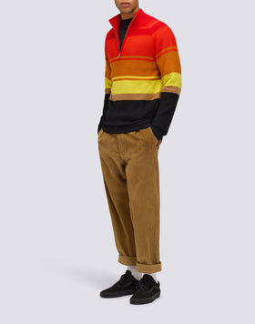 JERSEY DE CUELLO ALTO PARA HOMBRE CON CREMALLERA DE 3/4 Y RAYAS HERITAGE