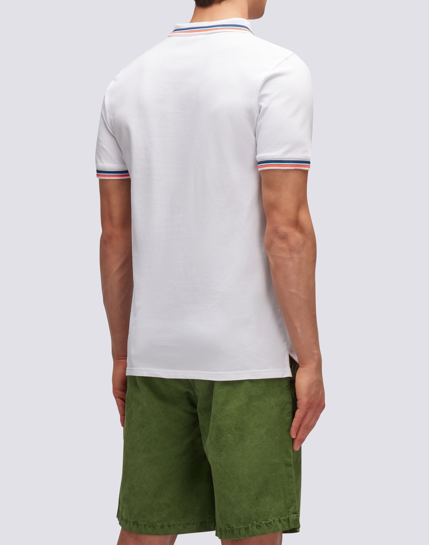 BRICE COTTON PIQUÉ POLO SHIRT WITH TRICOLOUR DETAILS