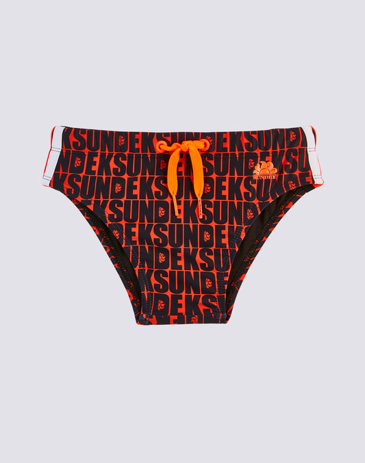 MINI DIWALTER SWIMMING BRIEF WITH PAYOFF PRINT