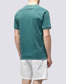 NEW DEY GARMENT DYED CREW NECK T-SHIRT WITH LOGO