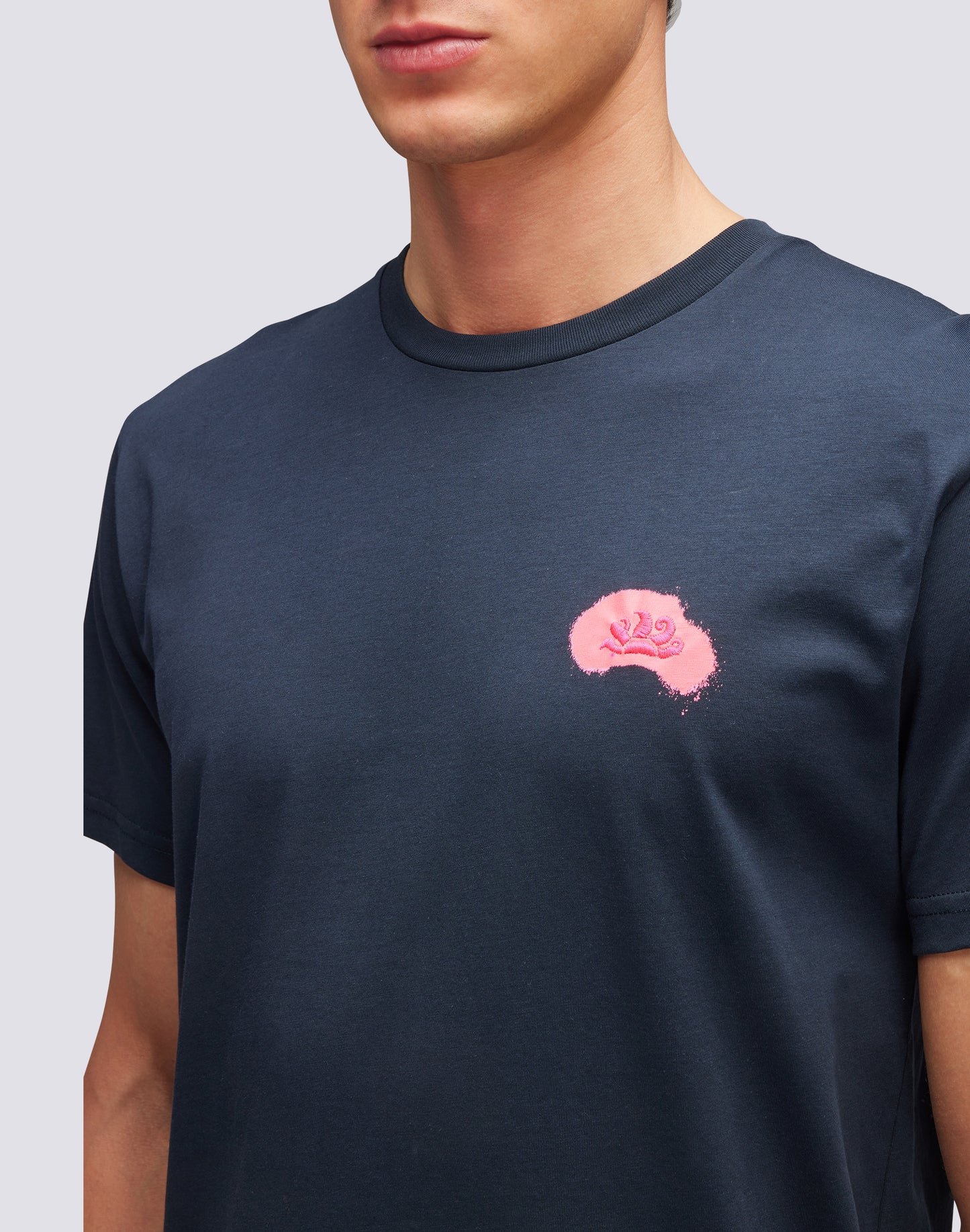 SOLID COLOR T-SHIRT WITH LOGO