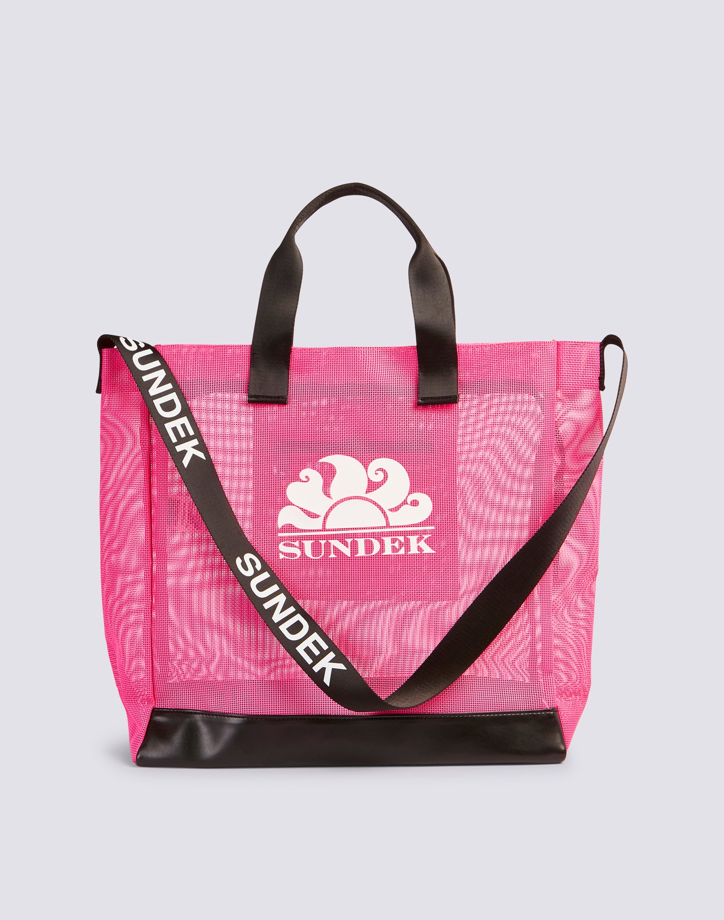 BORSA DA SPIAGGIA IN MESH CON LOGO