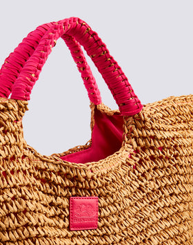 MAXI BORSA IN PAPER STRAW INTRECCIATA