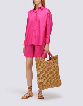 MAXI BORSA IN PAPER STRAW INTRECCIATA