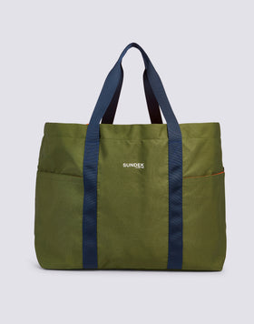 MILITARY TOTE BAG CON DETTAGLI A CONTRASTO