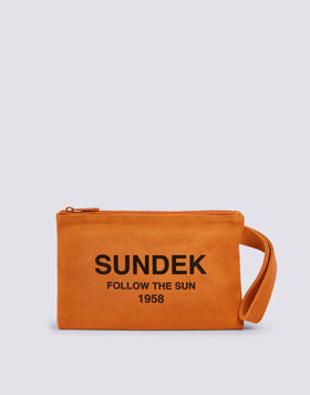 CLUTCH IN COTTON CANVAS STONE WASHED