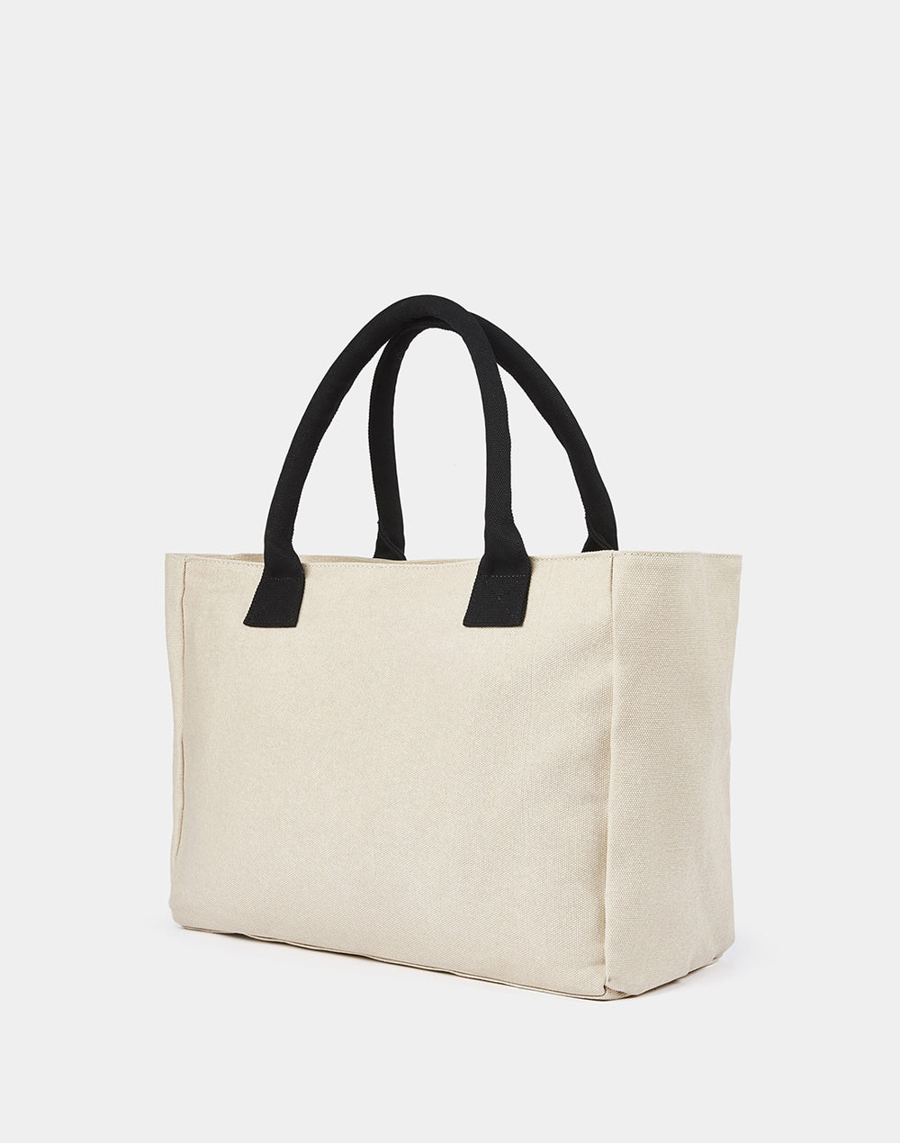 STONE-WASHED COTTON CANVAS SHOPPING BAG