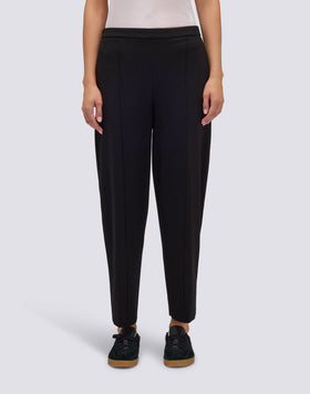 PANTALON LONG FEMME EN POINT DE MILANO AVEC TAILLE SEMI-ÉLASTIQUE