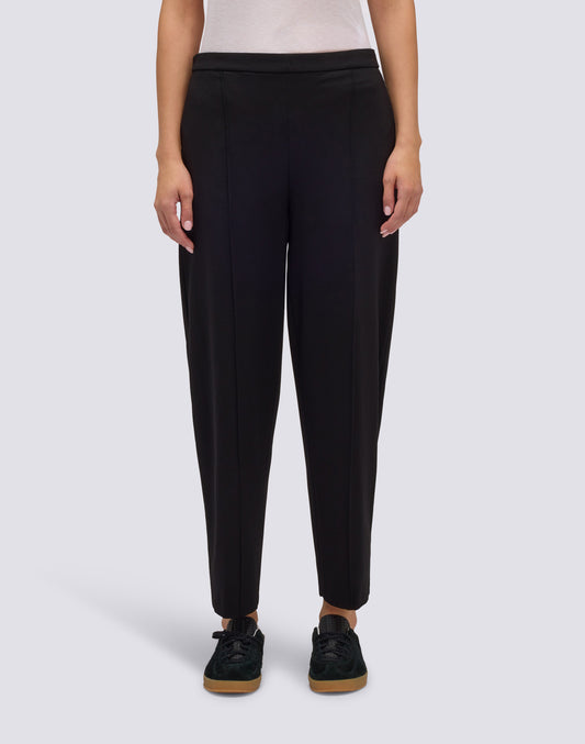 WOMEN'S LONG MILANO STITCH TROUSERS WITH SEMI-ELASTIC WAIST