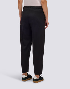 PANTALON LONG FEMME EN POINT DE MILANO AVEC TAILLE SEMI-ÉLASTIQUE