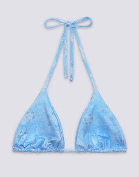 JENNIFER - HIBI PAISLEY PRINT TRIANGLE BIKINI TOP