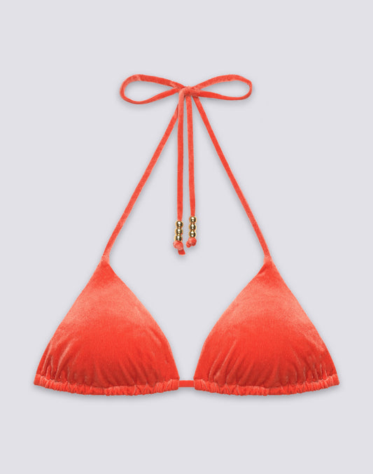 JENNIFER - BIKINI TOP A TRIANGOLO REGOLABILE IN VELLUTO