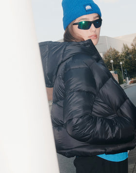 PIUMINO CORTO DA DONNA IMBOTTITO CON CAPPUCCIO