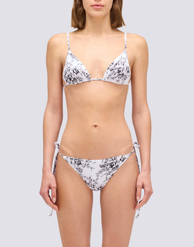 ANITA -  SLIP DE BIKINI AVEC CÔTÉS RÉGLABLES IMPRIMÉ ROSE DE JOIE