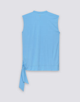 WOMEN'S MINI DRESS IN COTTON JERSEY WITH SIDE KNOT