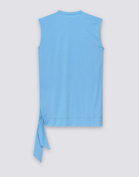 WOMEN'S MINI DRESS IN COTTON JERSEY WITH SIDE KNOT