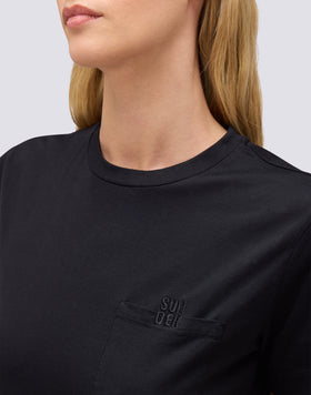 ROBE LONGUE POUR FEMME EN JERSEY DE COTON AVEC FENTES LATÉRALES