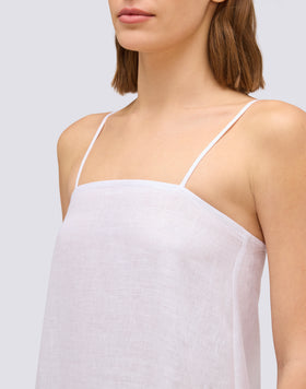 WOMEN'S LONG LINEN DRESS WITH SIDE SLITS