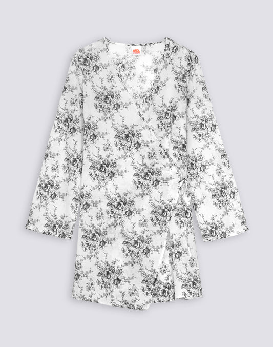 ROSE DE JOIE PRINT WRAPOVER DRESS