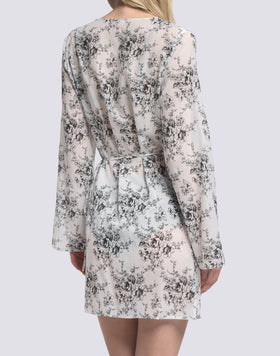 ROSE DE JOIE PRINT WRAPOVER DRESS